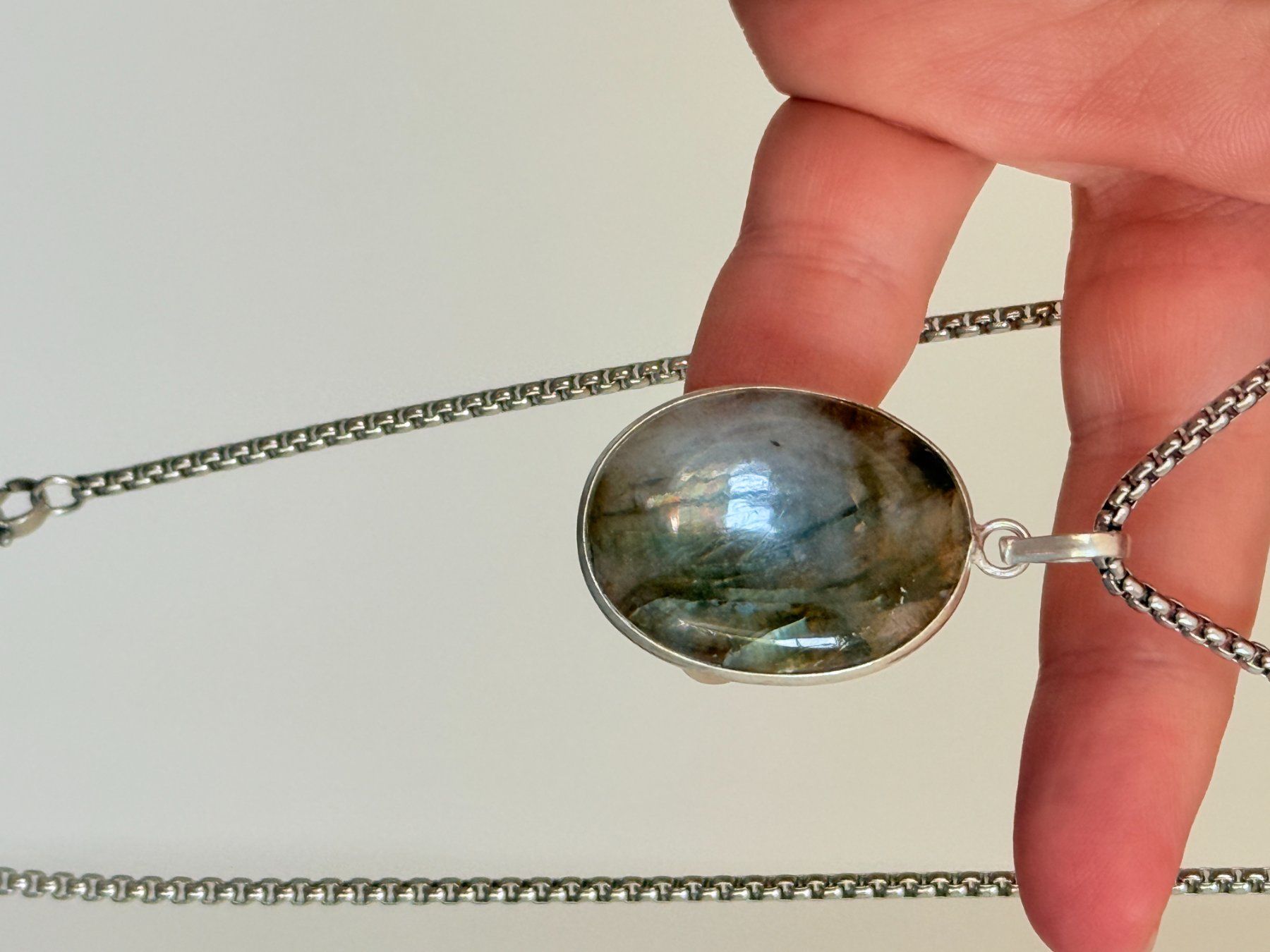 Colliers: Collier avec Labradorite – Neuf avec emballage d'origine à Genève par AWWA 7