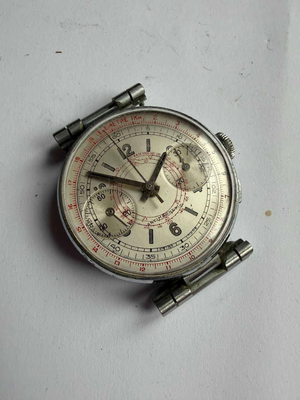 Orologi: Antimagentic Chronograph Mobilmachung 1939 – Difettoso da Worblaufen venduto da chronyves 5