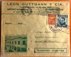 1946, Guatemala, illustrierter Firmenbrief (auch rückseitig)