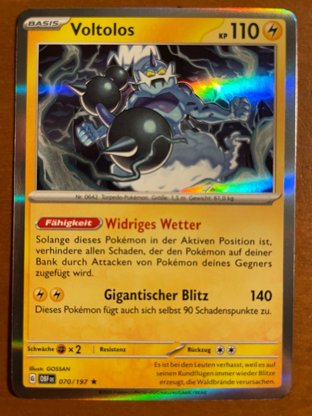 Pokémon Carte collezionabili: Pokemon Voltolos Holo (Versand gratis) – Nuovo (secondo la descrizione) da Chur venduto da Angerson