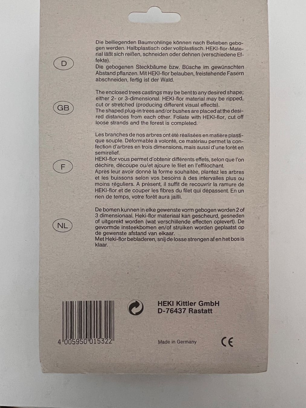 Heki Modelleisenbahnen: Baum-Bausatz von Heki -NEU (H0) – Neu und originalverpackt aus Basel von  2