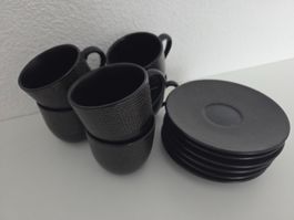 Table Passion Vesuvio Tasse, Untertasse Set, 6 Stück