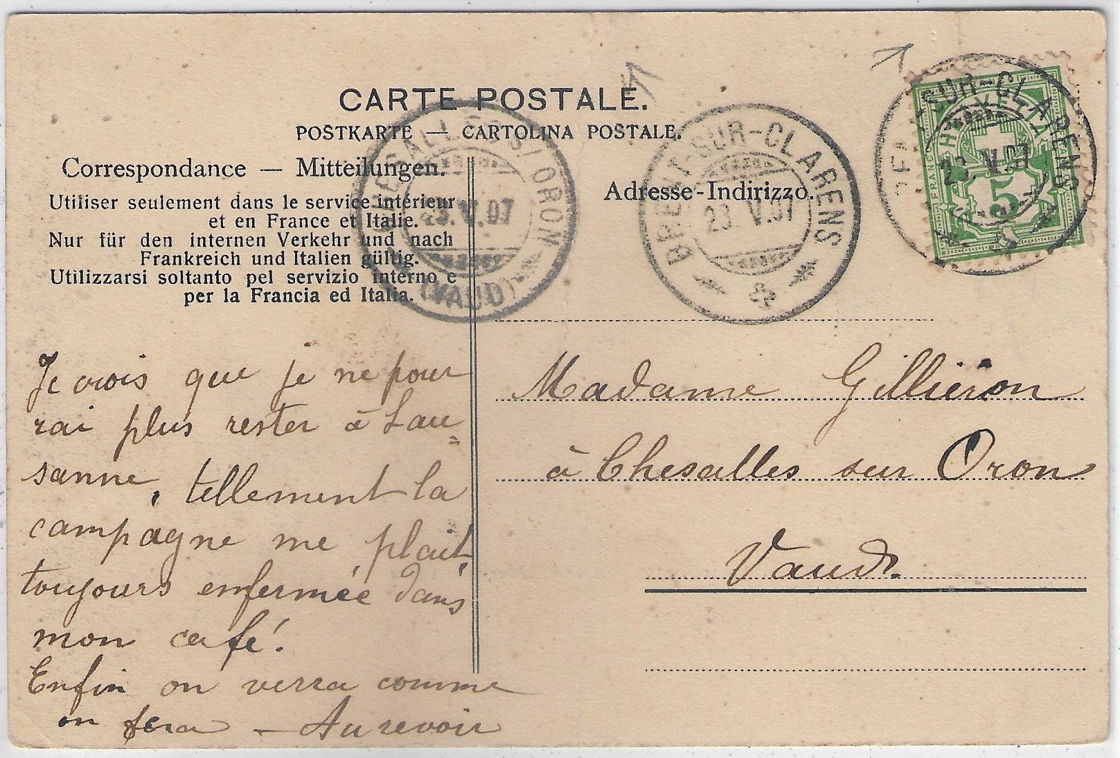 Cartes postales: Geneve - Monument General Dufour – Défectueux à Ettingen par Kartenplanet 1