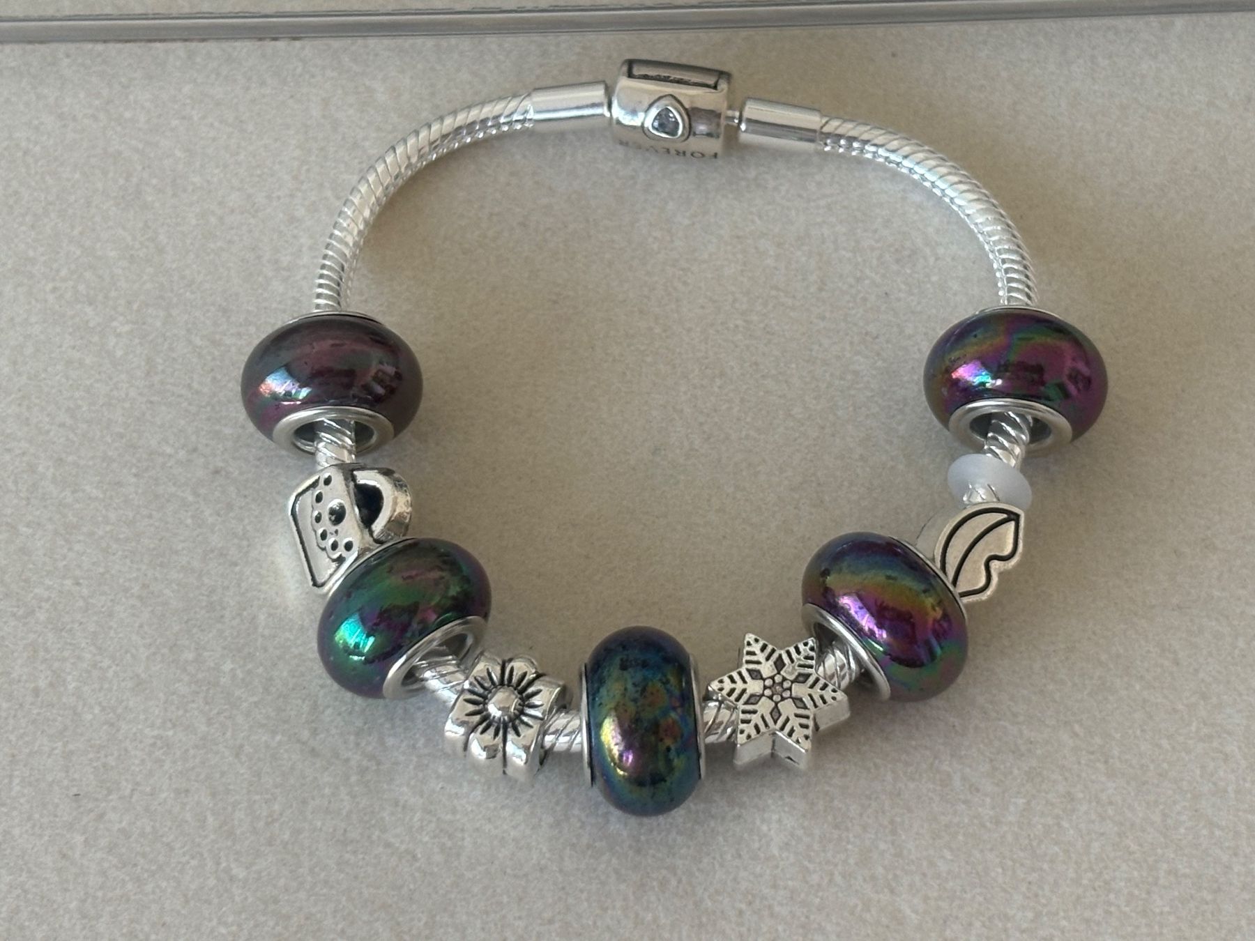 Armbänder & -reifen: Luxus Elegante 18 cm Armband/Beads Farbe :Silber/Multicolore – Neu (gemäss Beschreibung) aus Biel-Bienne von Roserosse13 1