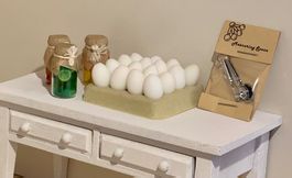 Puppenhaus Zubehör Karton mit 16 Eiern