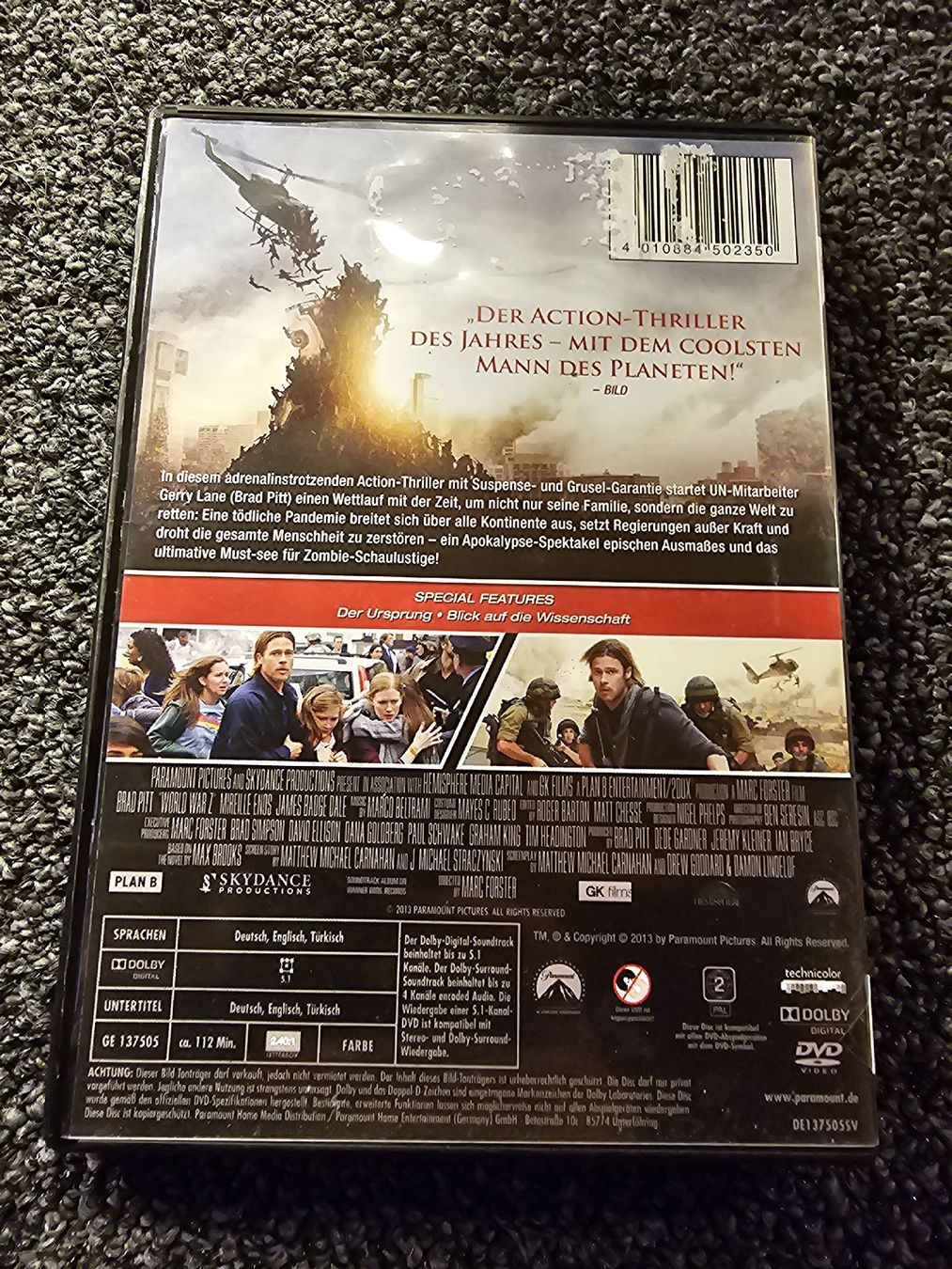 Alle DVDs: World War Z DVD (17556) – Gebraucht aus Ruswil von jan_bxl5 1