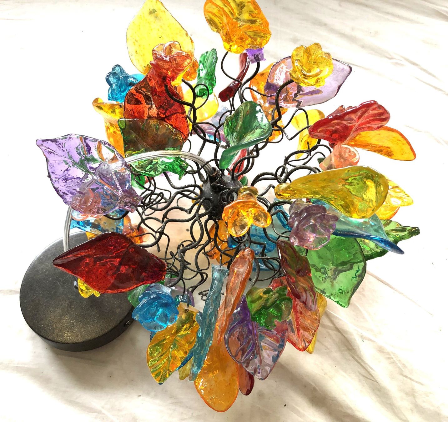 Lampadari & plafoniere: Yehuda Light Designer-Deckenlampe - Bunte Blüten & Blätter – Usato da Schaffhausen venduto da durruti 1