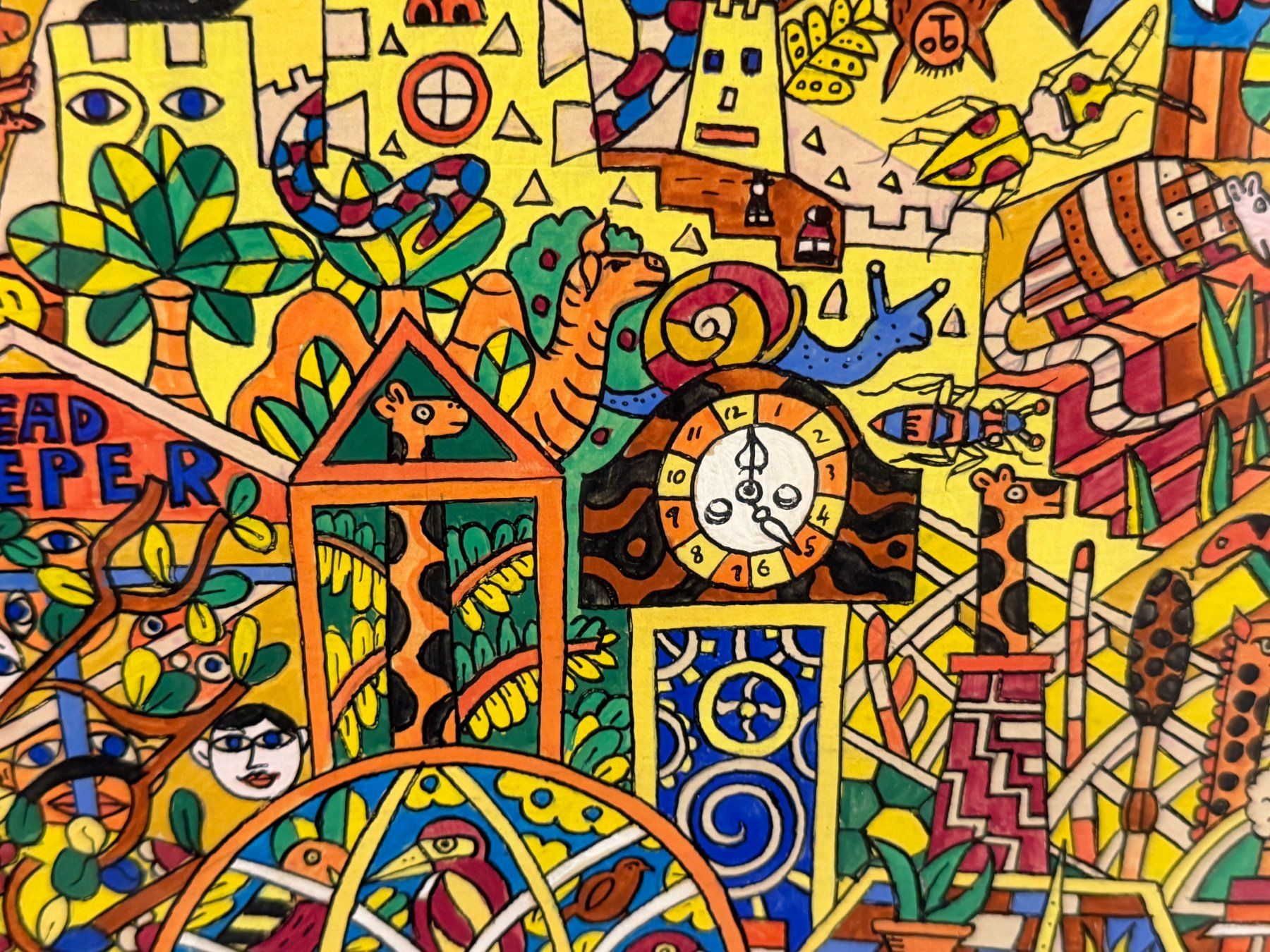 Dipinti: BILL MAYNARD - "MY ZOO" Superbe Œuvre originale Pop Art – Usato da Morges venduto da vintix 5