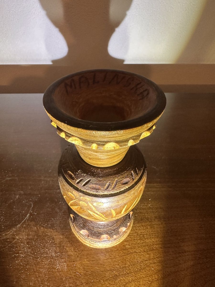 Vasi & Recipienti: Vase en bois sculpté à la main, objet de collection – Usato da St-Maurice venduto da Gigione01 1