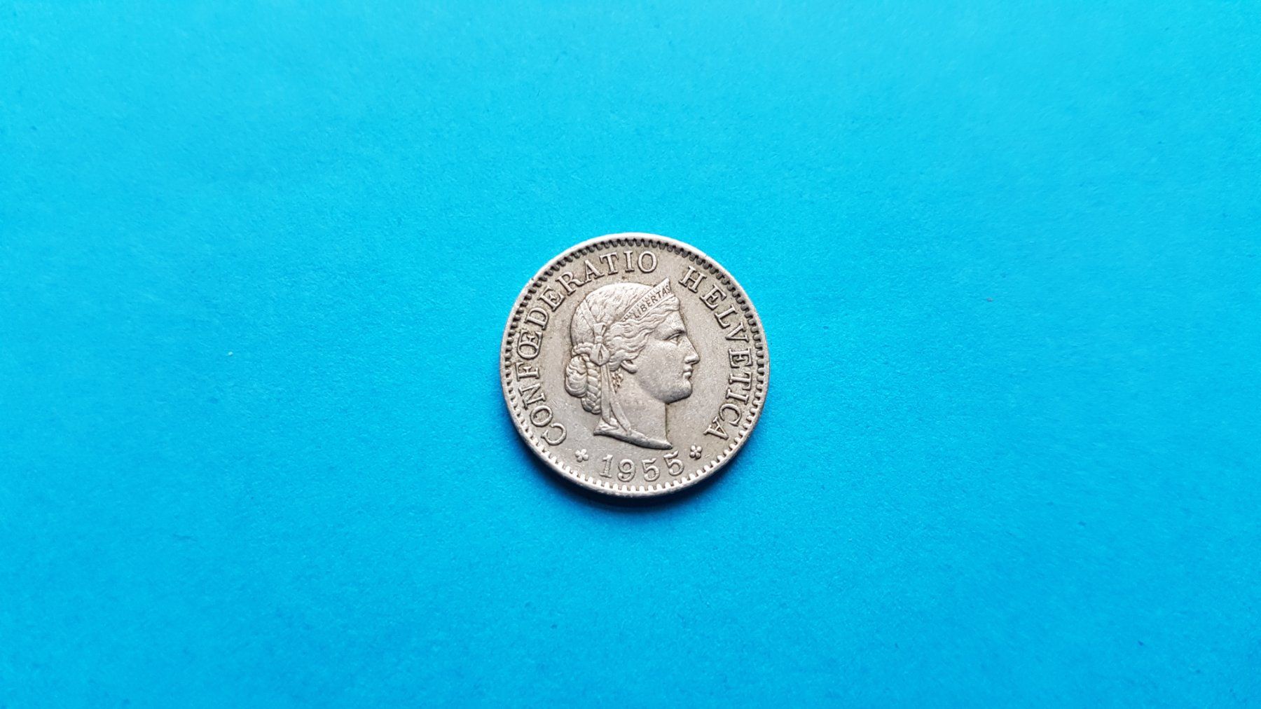 Tutti le monete: CH 5 Rappen - 1955 – Usato da Reinach BL venduto da Dexy62