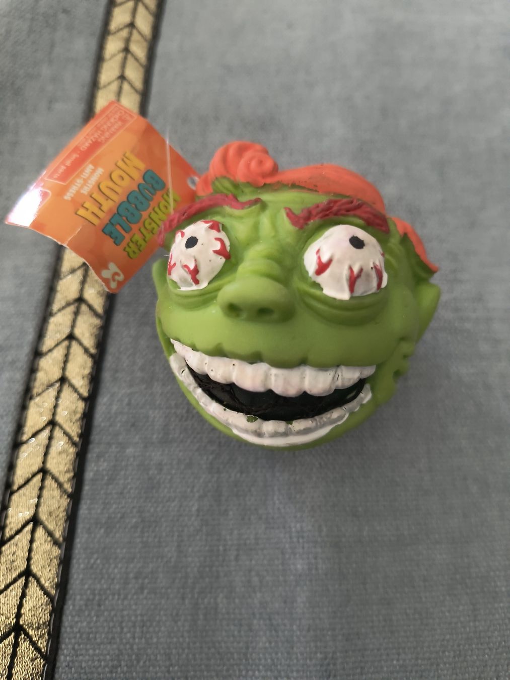 Giocattoli: Monster Bubble Mouth, grüner Kopf – Nuovo e nell'imballaggio originale da Würenlingen venduto da pjs-at-tutti