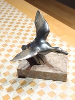 Art Deko Briefbeschwerer Zinn guss Marmor Sockel um 1930j