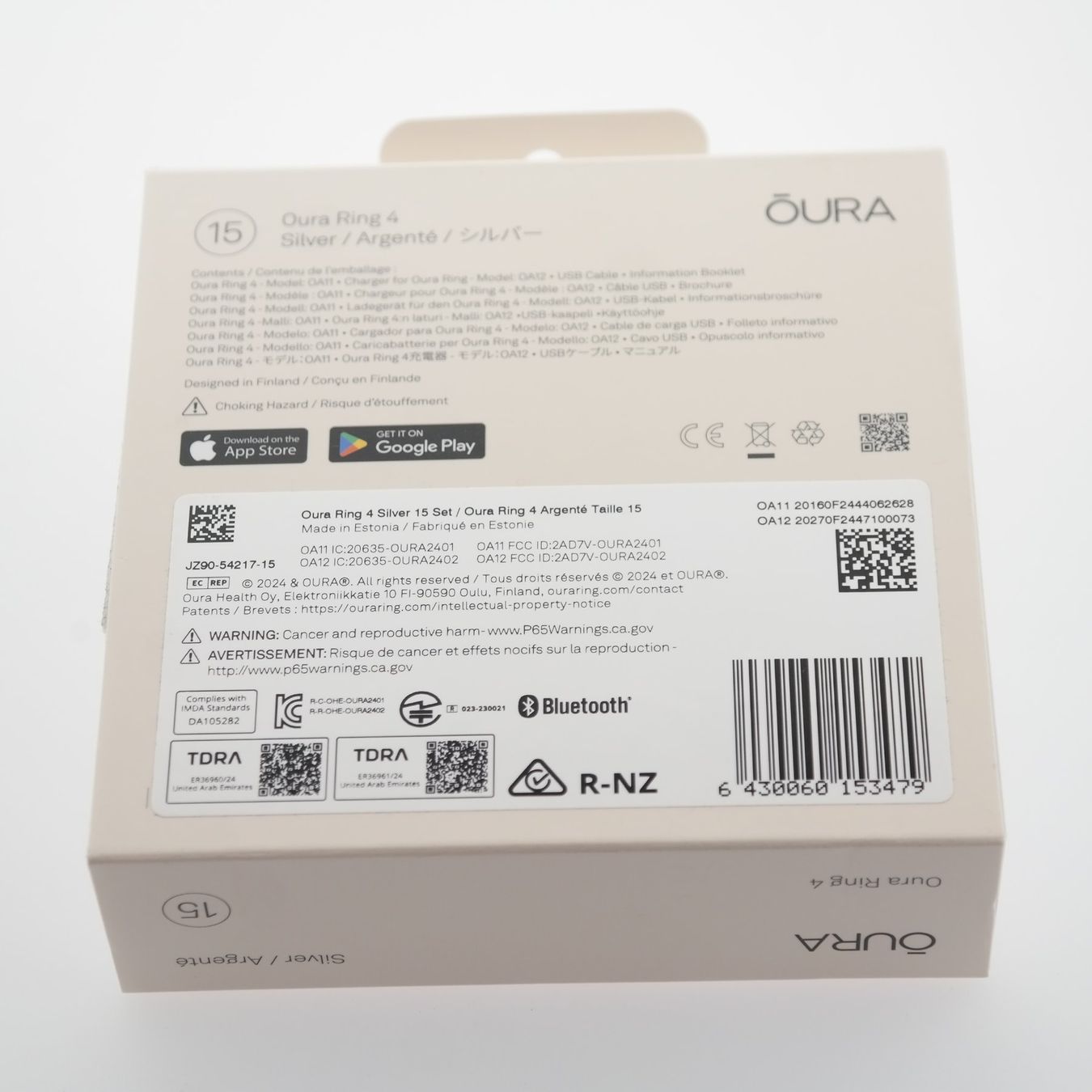 Smartwatch: SmartRing Oura Ring 4 Silver - taille 15 (23.6 mm) – Usato da Bouveret venduto da dorco 4