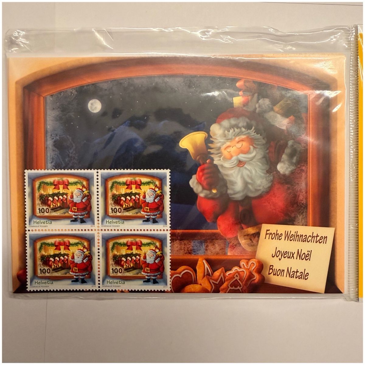 Cartoline: Weihnachtskarten - Die Post  - Mit Briefmarken - 4 Stk. – Nuovo e nell'imballaggio originale da Schlieren venduto da KaRoPue 2