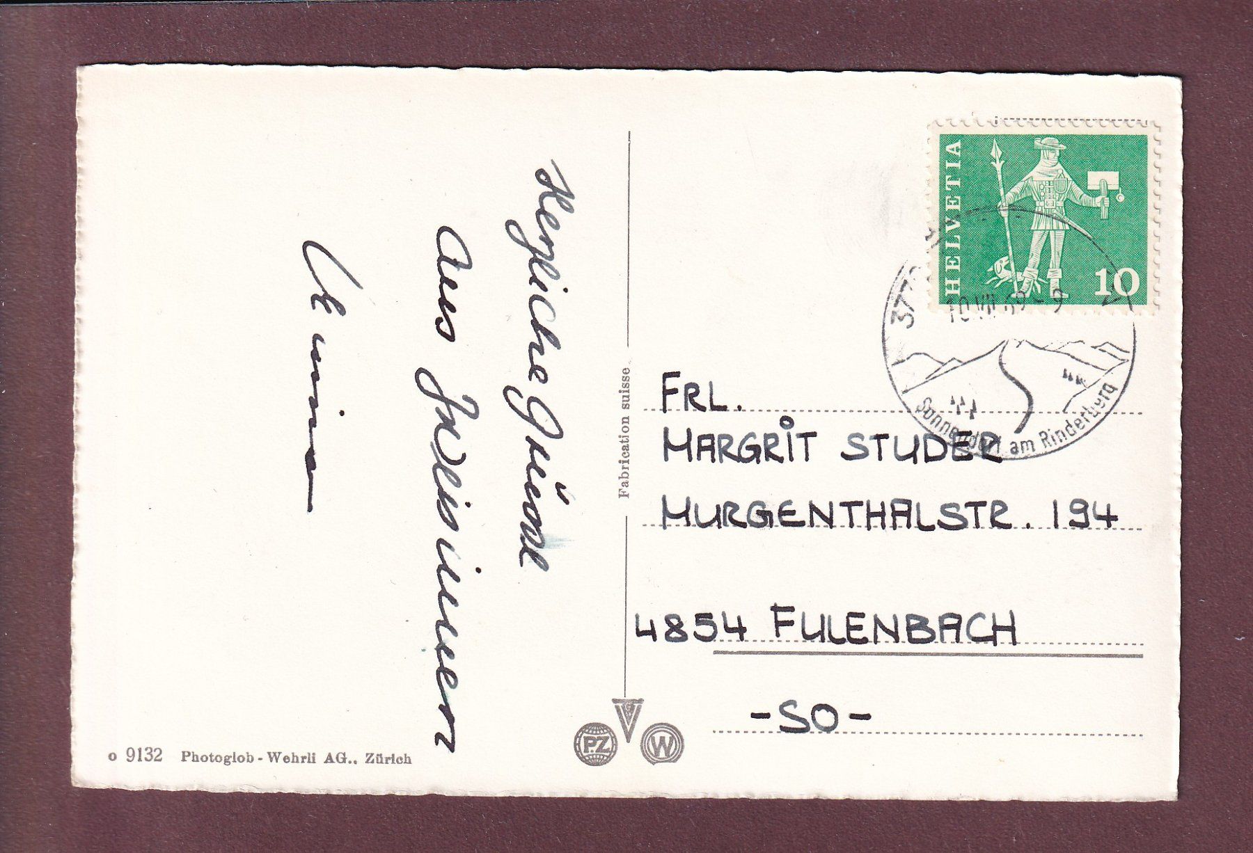 Ansichtskarten: ZWEISIMMEN - 1969 – Gebraucht aus Pully von nicecards 1