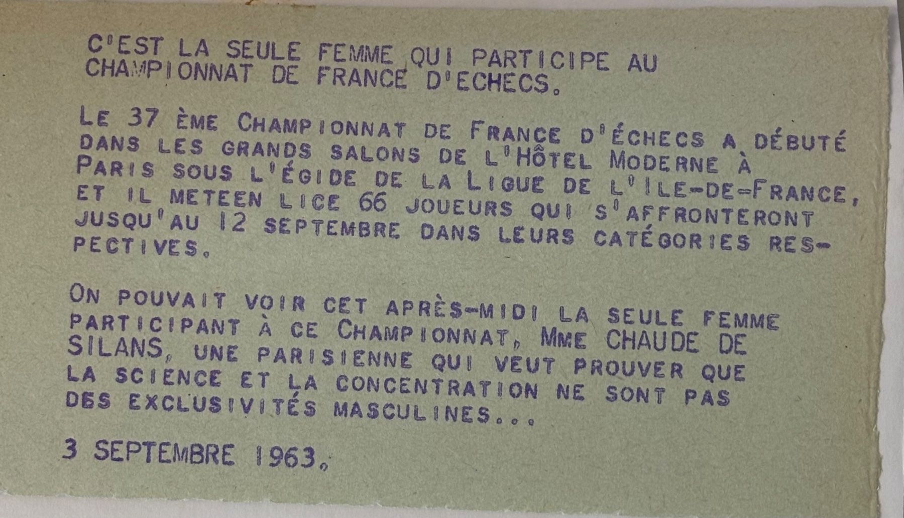 Poster & Bilder: Robert Cohen/AGIP - Schach, Frankreich – Gebraucht aus Frauenfeld von Merk52 1