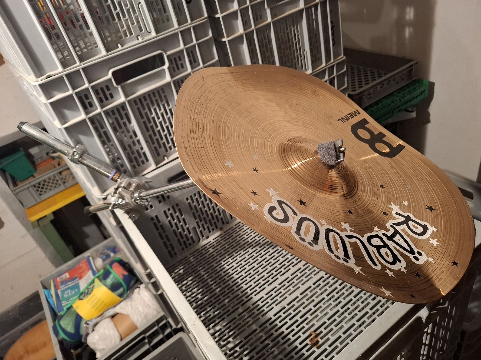 Strumenti musicali: Schlagzeug Set mit Becken – Usato da Oberegg venduto da danni-1985 1