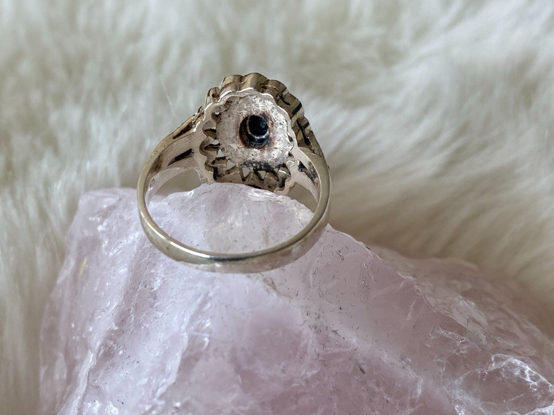 Anelli: Ring Silber 925 mit schwarzem Stein – Usato da Istighofen venduto da Ringparadies 2