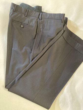 EDLE PRADA HOSE, GR. 50, 100% SCHURWOLLE, DUNKELBLAU