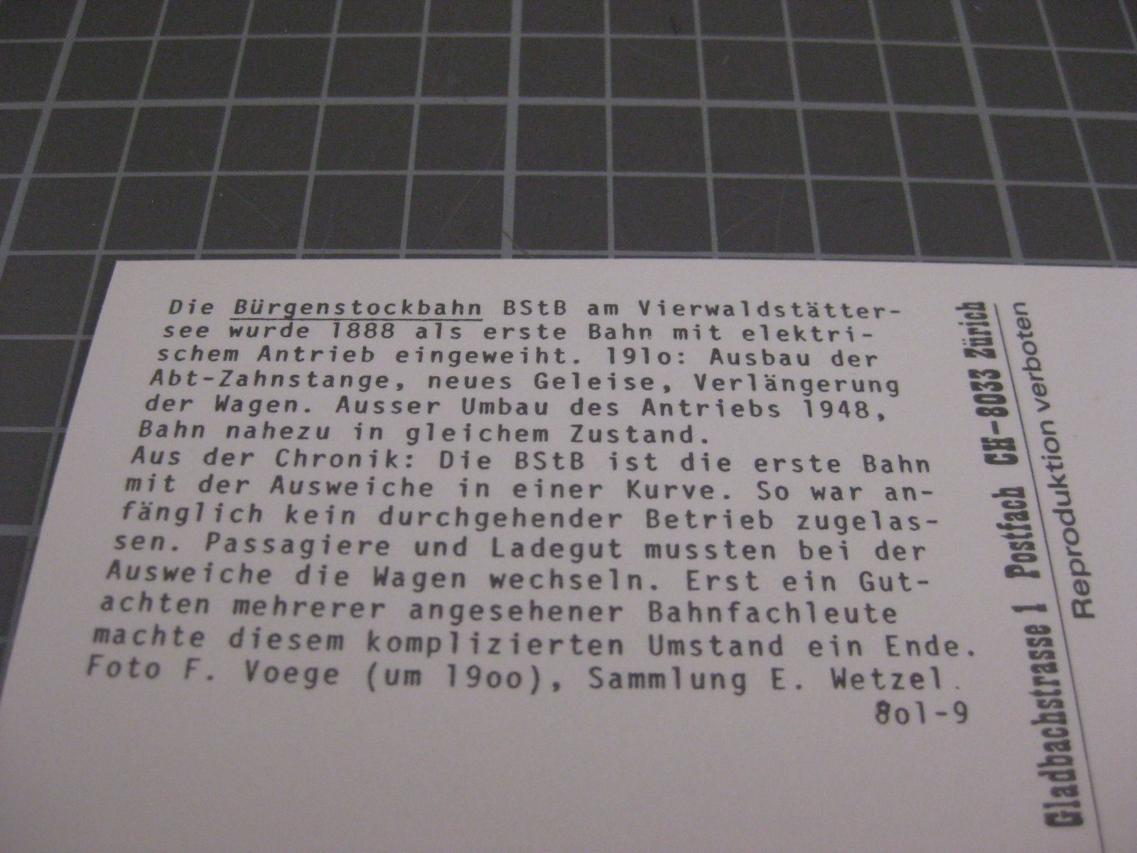 Cartoline postali: AK Bürgenstockbahn – Nuovo (secondo la descrizione) da Malters venduto da Marosko 2