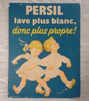 Antiker PERSIL Karton Steller WERBUNG