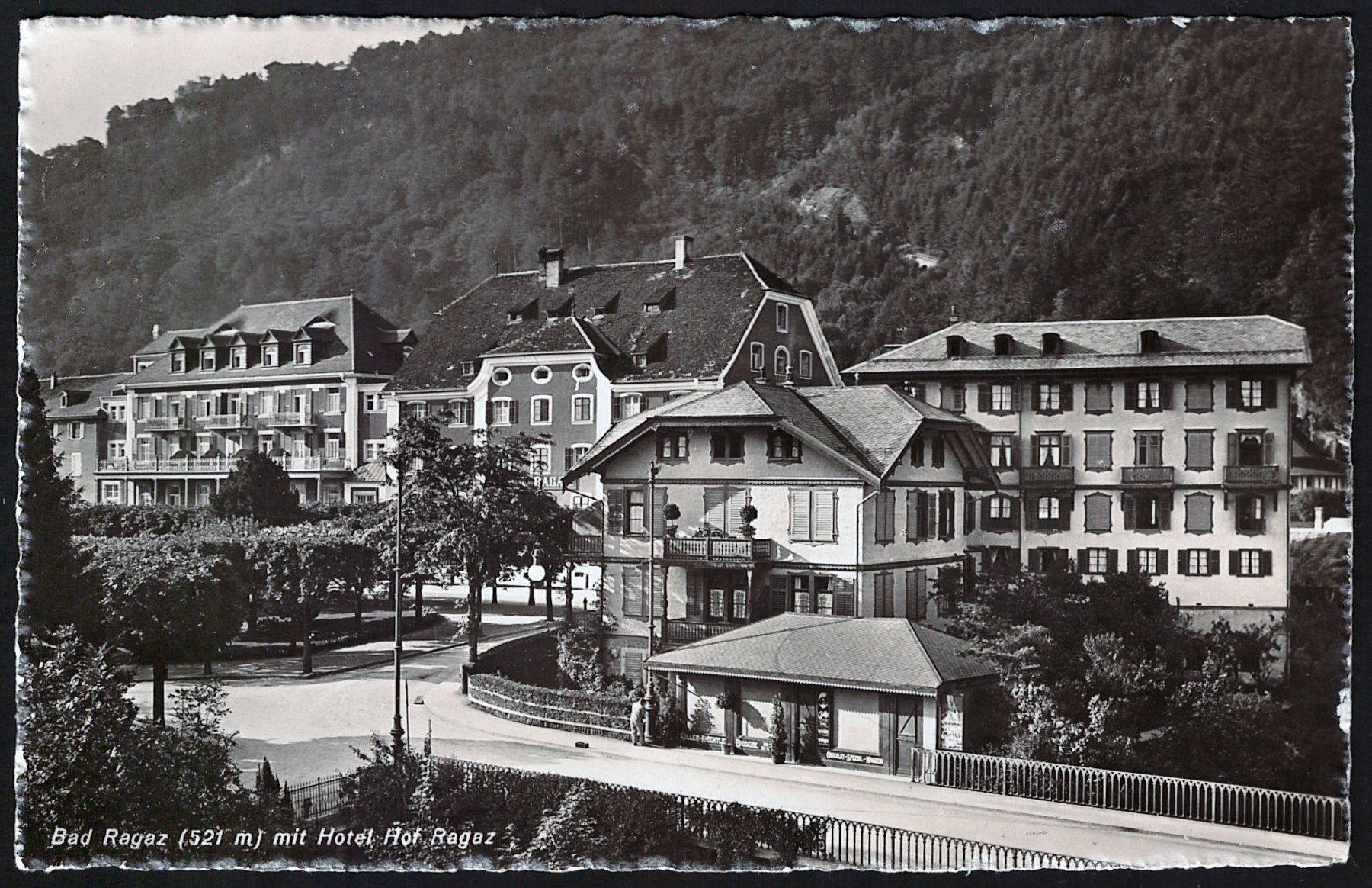 Ansichtskarten: AK Bad Ragaz mit Hotel Bad Ragaz, ca.1940 – Gebraucht aus Wittenwil von Khunruedi