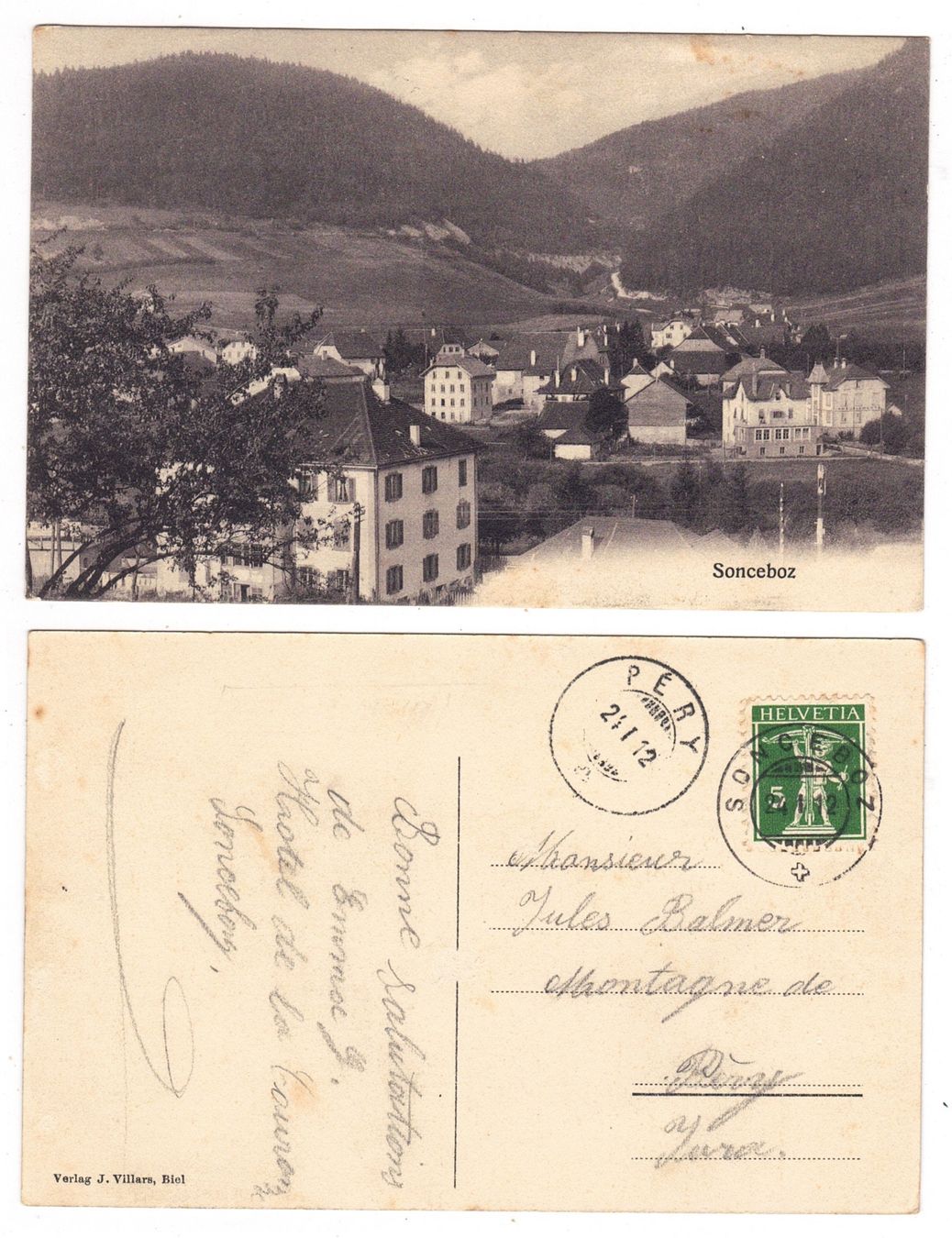 Cartoline postali: Sonceboz – Usato da La Tour-de-Peilz venduto da amjust