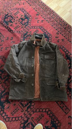 Veste en cuir marron Marlboro Classic