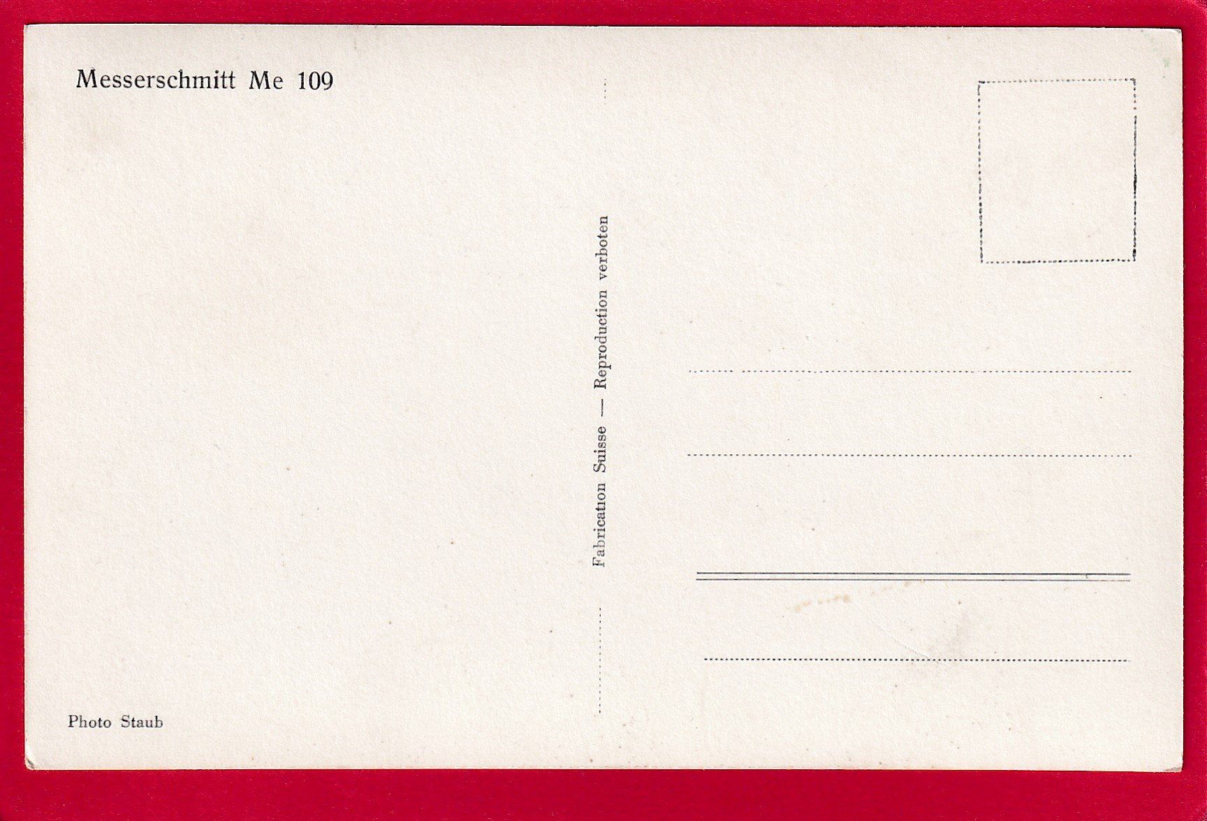 Cartoline postali: AK MESSERSCHMIDT ME 109 – Usato da Grüningen venduto da Kartensammler 1