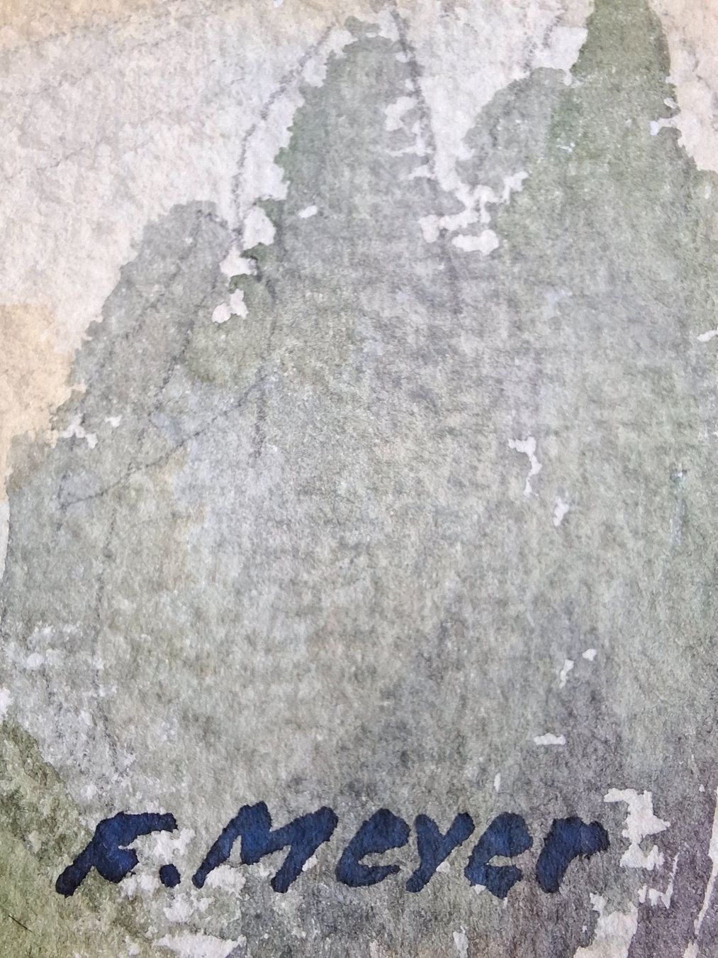 Dipinti: Aquarell Ferdinand Meyer-Streiff Zermatt VS 1964 – Usato da Rheinfelden venduto da Badelus 1