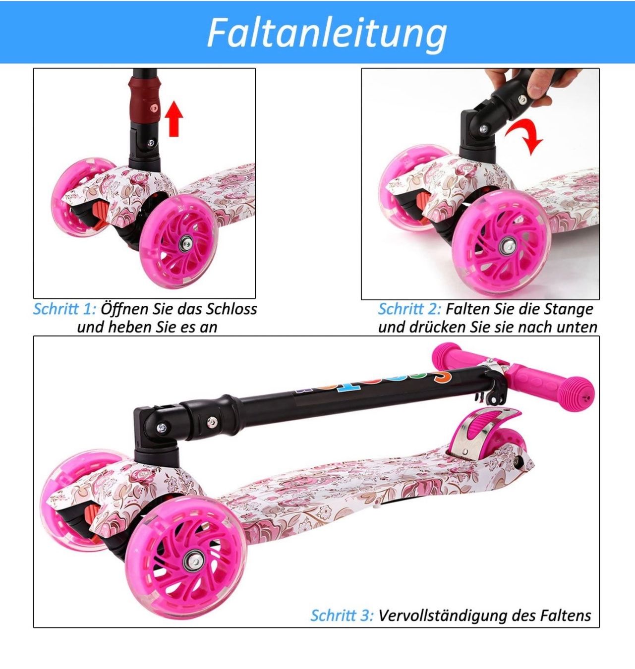 Véhicules pour enfants: WeSkate Kinderroller Mädchen ,Kinder 3 Rad Roller weiss mit – Neuf avec emballage d'origine à Basel par Seifehuesli 1