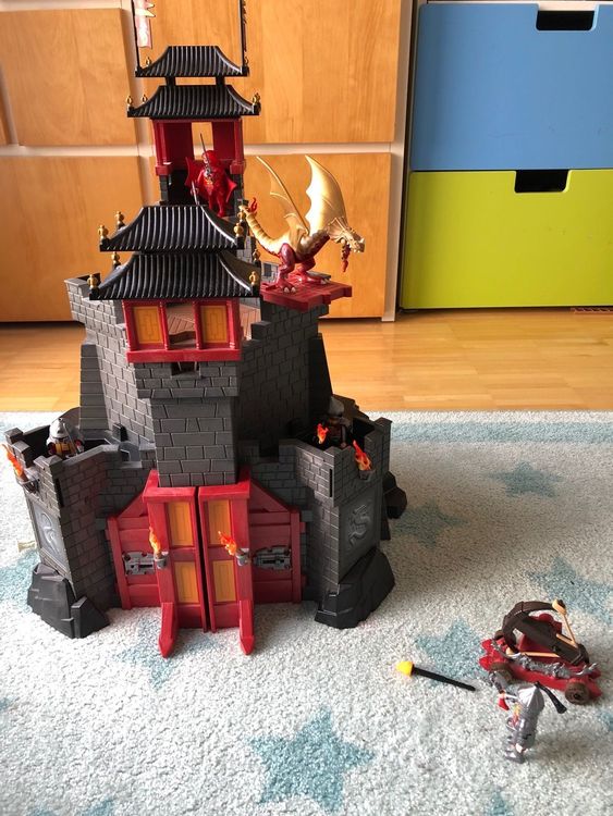 Lot Playmobil Dragons - Forteresse 5479 + Dragon 4838 + Ninjas 5629