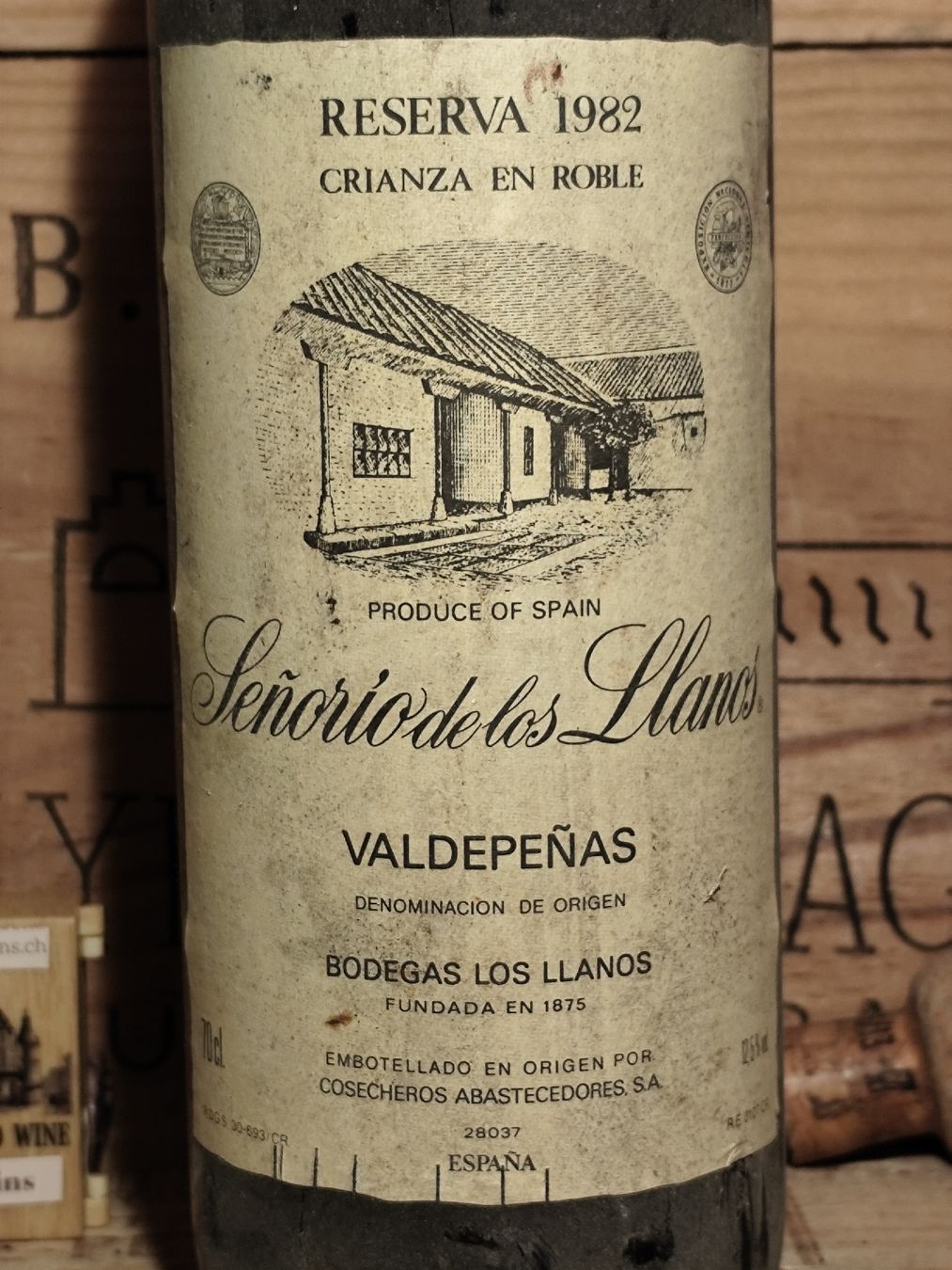 Wein: 1982  Senorio de los Llanos Reserva – Neu (gemäss Beschreibung) aus Büsserach von Vintage-vins
