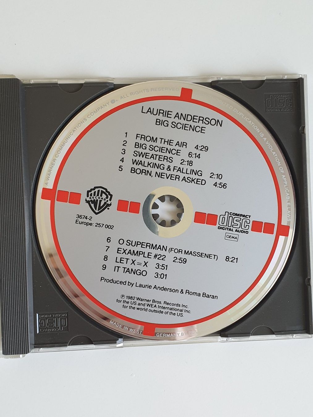 CD: CD "Big Science" von Laurie Anderson – Usato da Uster venduto da Andreas7 2