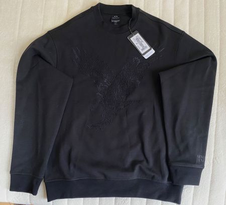 ARMANI EXCHANGE Sweatshirt mit gesticktem Adler NEU