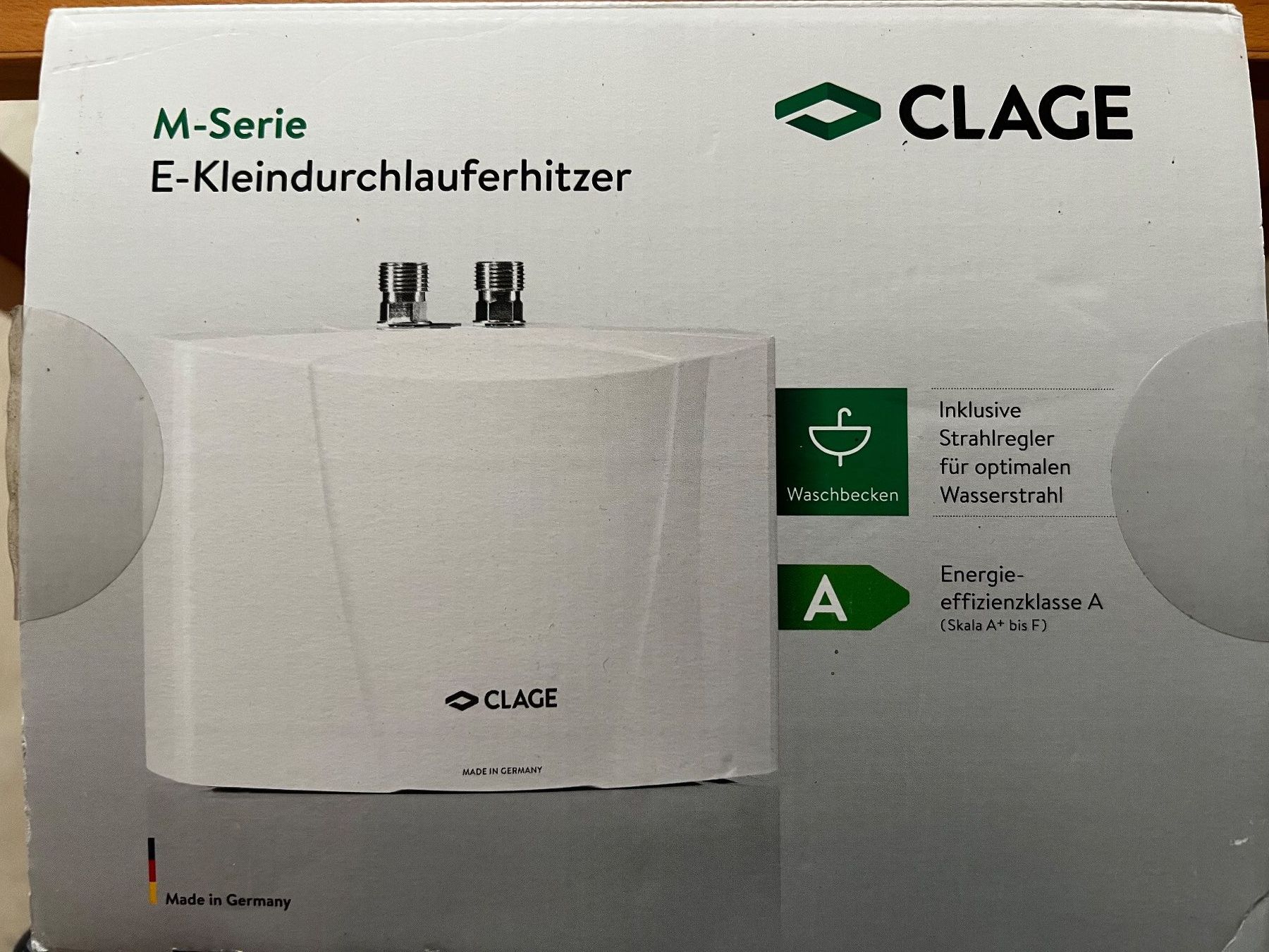 Sanitari: Durchlauferhitzer elektr.  E-Kleindurchlauferhitzer CLAGE – Nuovo e nell'imballaggio originale da Wettingen venduto da Wespi4 1