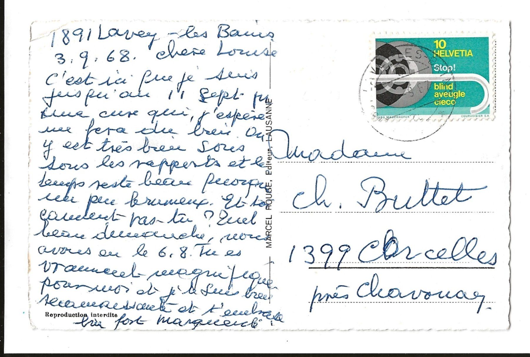 Cartoline postali: AK 1968 Cascade de la Pisse-Chevre, Lavey – Usato da Greifensee venduto da 315WDO 1
