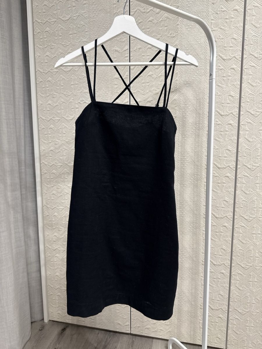 Vestiti: Black Mini Dress in linen 36 – Usato da Biel/Bienne venduto da TanyaM02 2