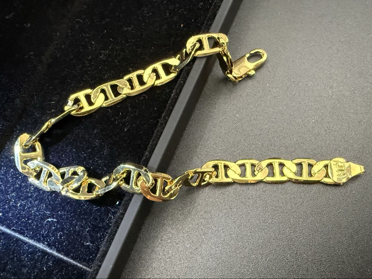 Bracciali & Braccialetti: Vintage Goldfarbenes Stahlarmband – Usato da Lamone venduto da LaCantinaMagica