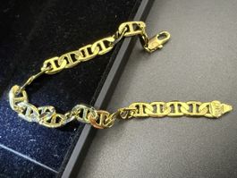 Vintage Goldfarbenes Stahlarmband