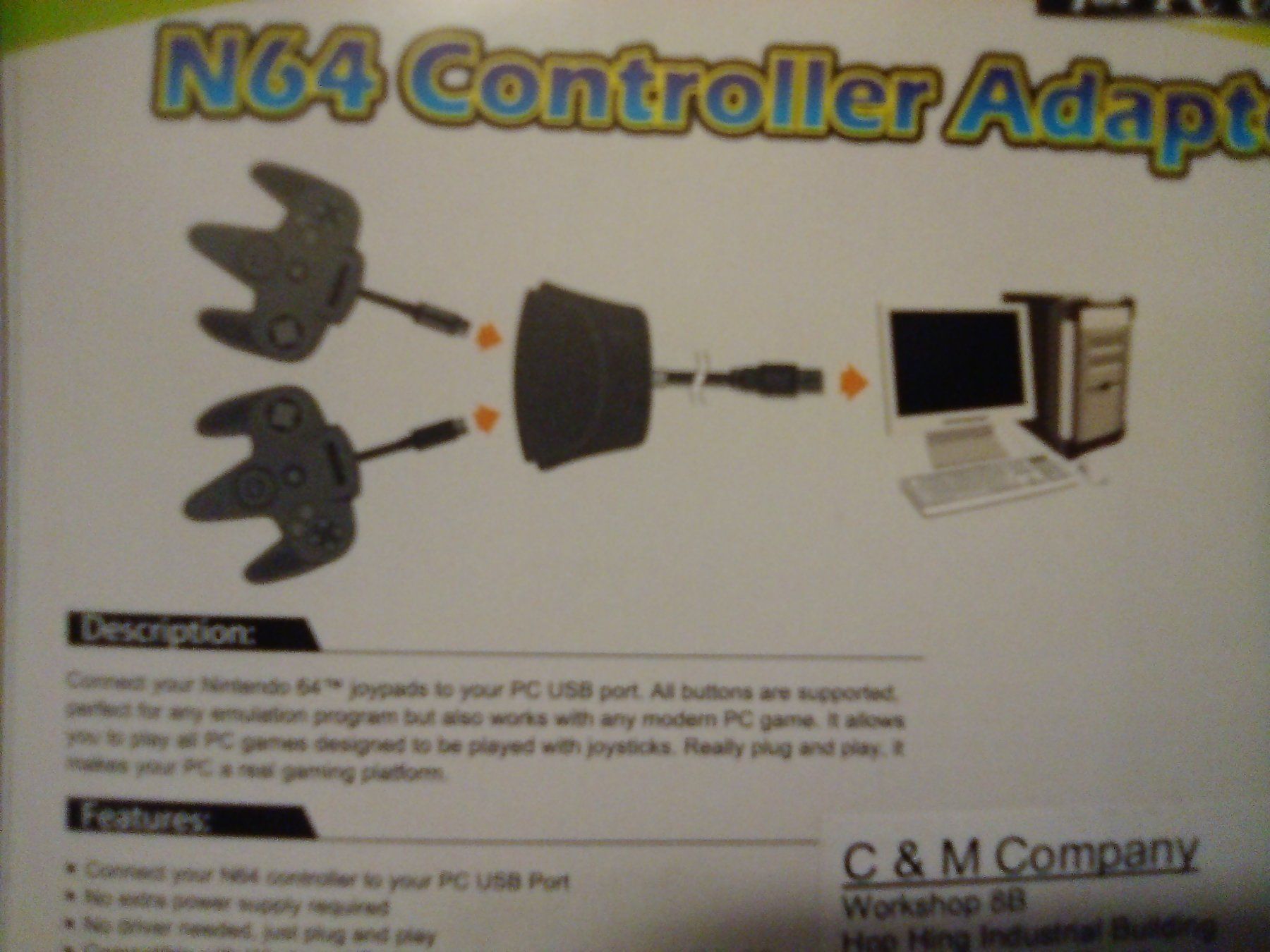 Unità & Adattatore: Mayflash N64 Controller Adapter for PC USB mit OVP/CiB (NEU) – Nuovo e nell'imballaggio originale da Winterthur venduto da Colonica 2