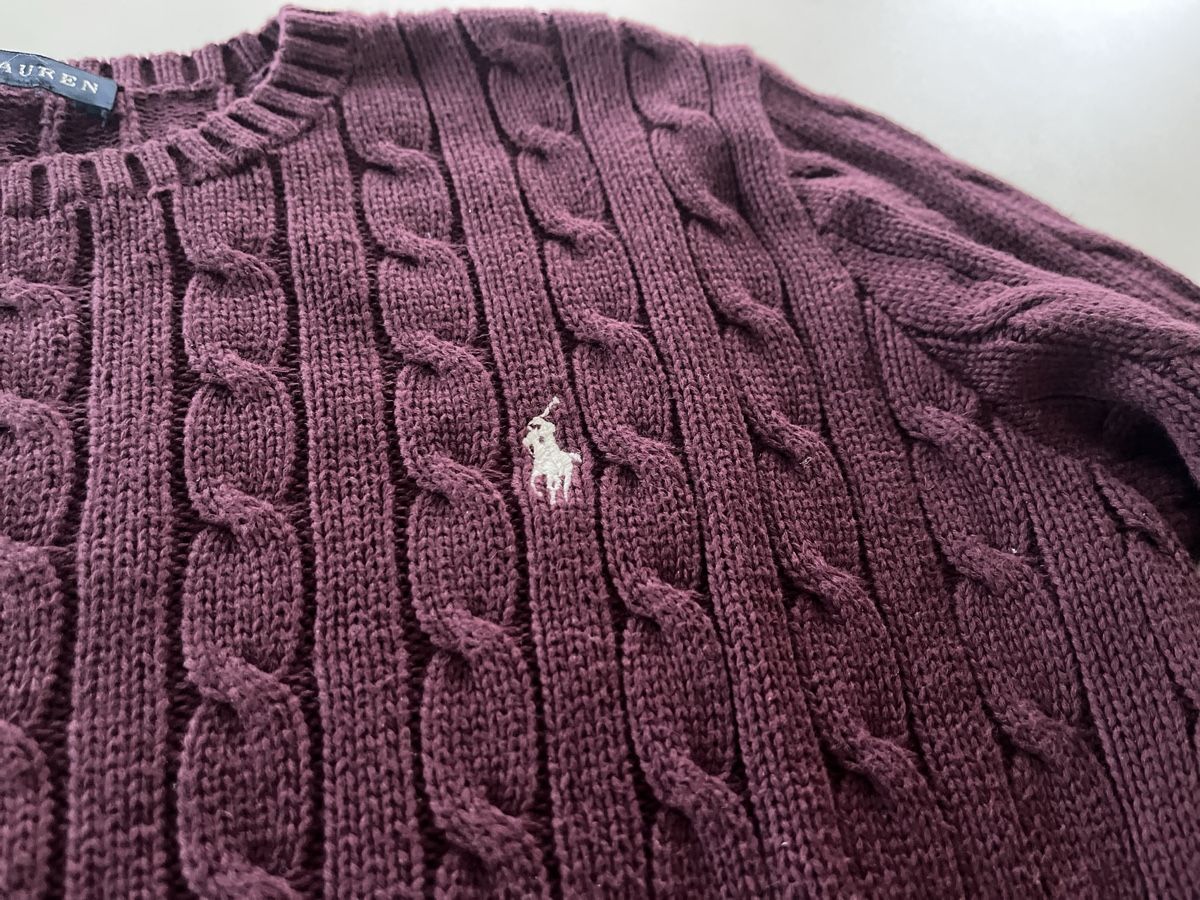Ralph Lauren Maglioni & Felpe: Gut erhaltener Ralph Lauren Strickpullover, bordeauxrot S – Usato da Adetswil venduto da dp9 1