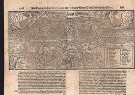 Zürich Originalholzschnitt 1595