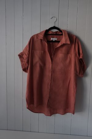 Damen Bluse korallenrot Grösse 44 guter Zustand