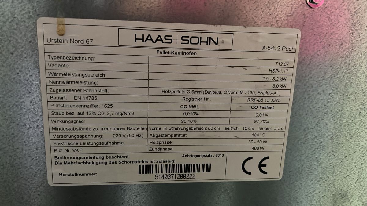 Altri mobili d'antiquariato: Haas Pelletofen gebraucht, 8 KW – Usato da Basel venduto da Anlika4 3