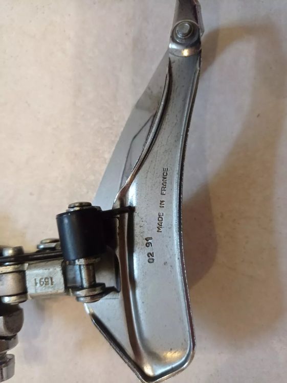 Dérailleur Avant Huret Rival Vintage - Type Braze-on - Neuf Ancien Stock (NOS) - Qualité 9/10 - Fabriqué En France