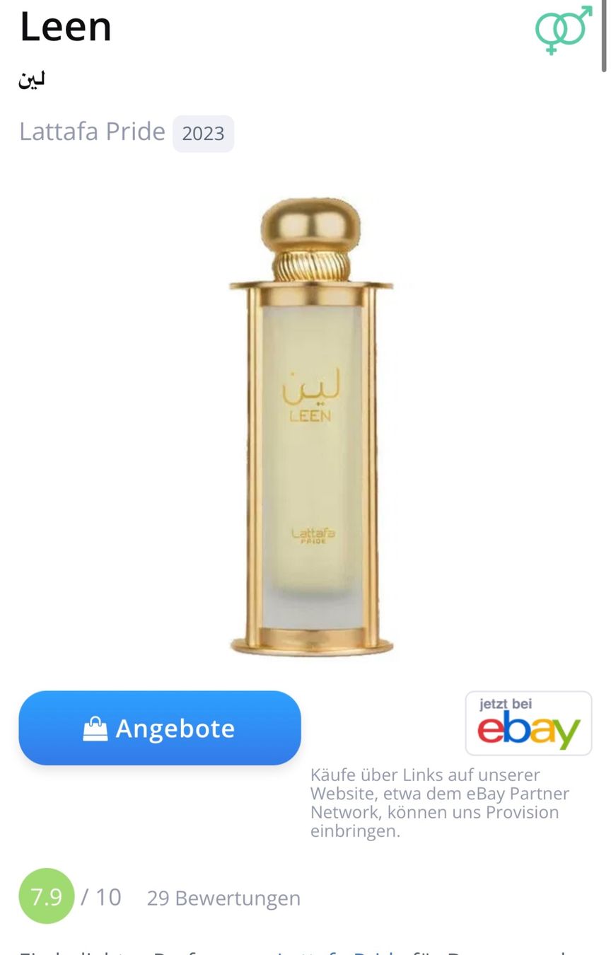 Profumi & Eau de Toilette: Lattafa Pride Leen EDP 20ml.Neu und ungeöffnet – Nuovo e nell'imballaggio originale da Zürich venduto da deruja 5