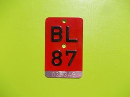 Velonummer / Fahrradnummer  BL 87