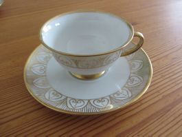 Rosenthal Designer Tasse Gold verziert, Bahnhof Selb Germany