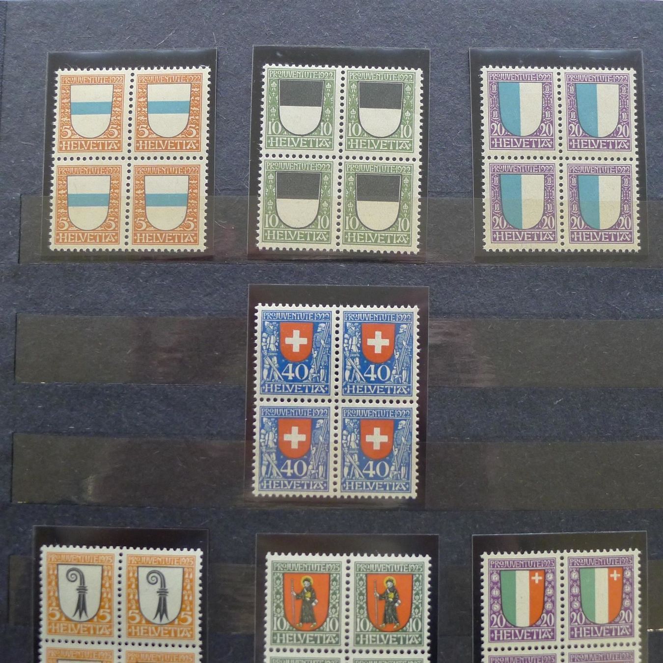 Tutti i francobolli: 1913-1963, ** postfrische Viererblöcke Pro Juventute!! – Usato da Sursee venduto da Luzernerraute 9
